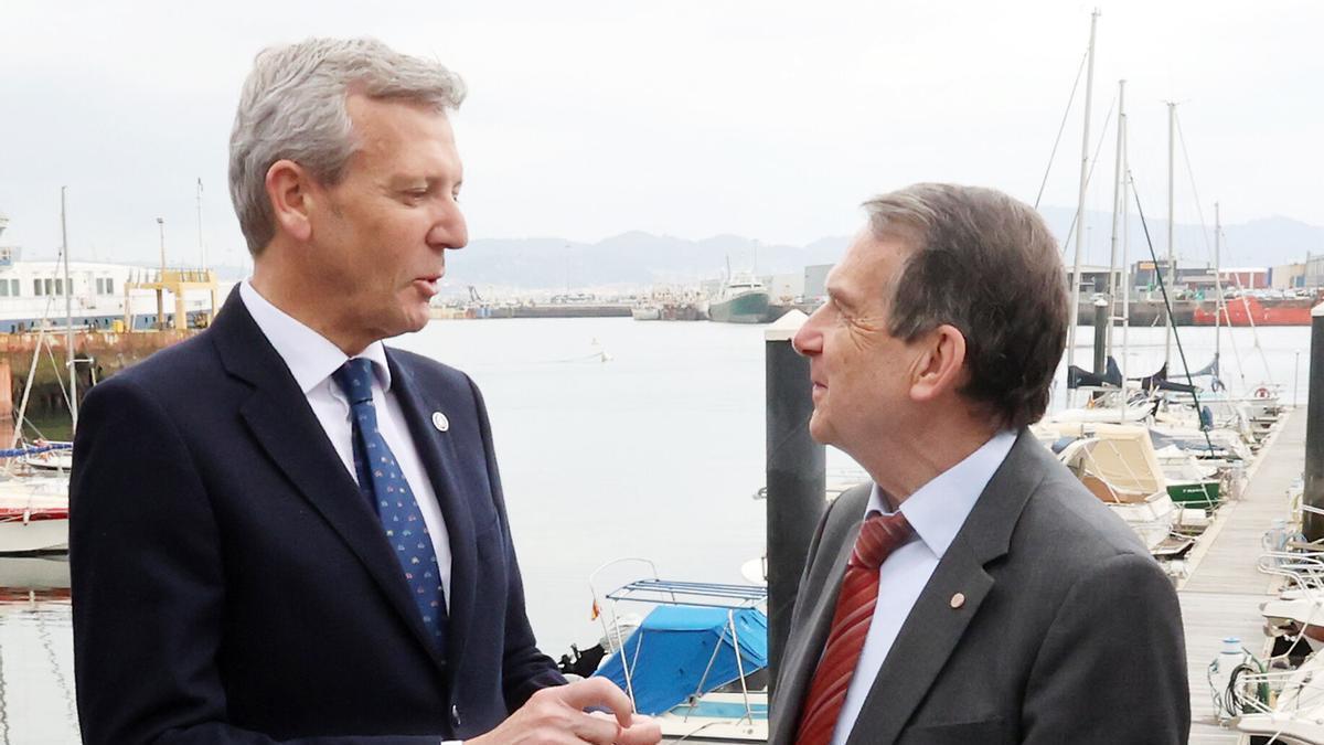 Alfonso Rueda y Abel Caballero, durante un acto en Vigo.