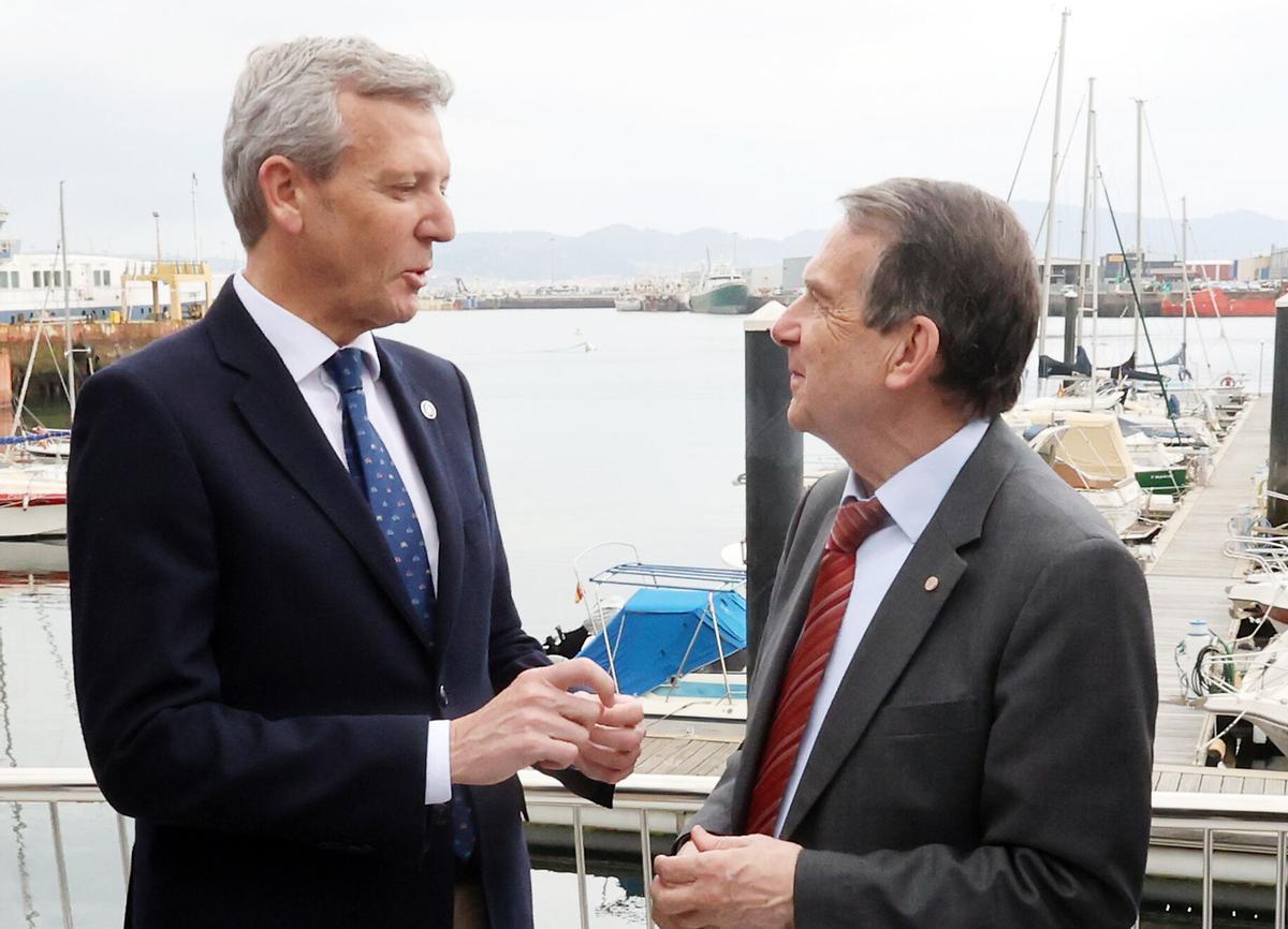 Alfonso Rueda y Abel Caballero, en un acto en Vigo.