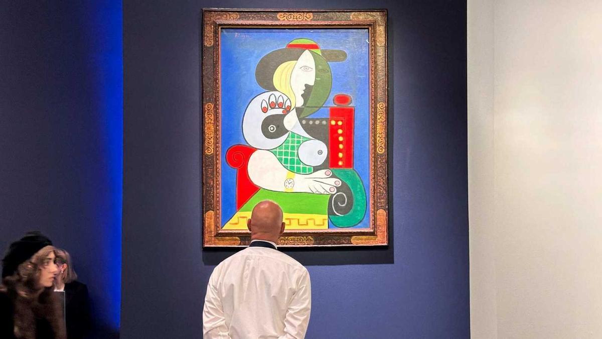 El cuadro de Pablo Picasso 'Femme a la Montre' (1932), en una subasta en Nueva York.