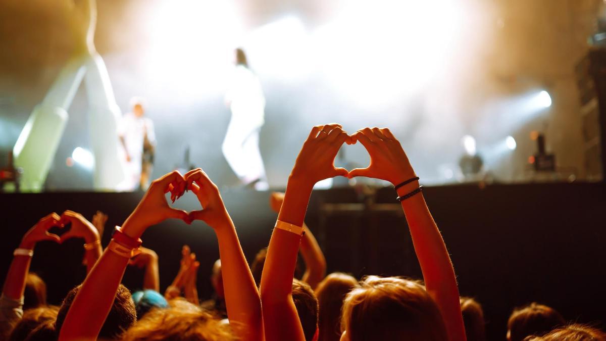 Un concierto en un festival de música.