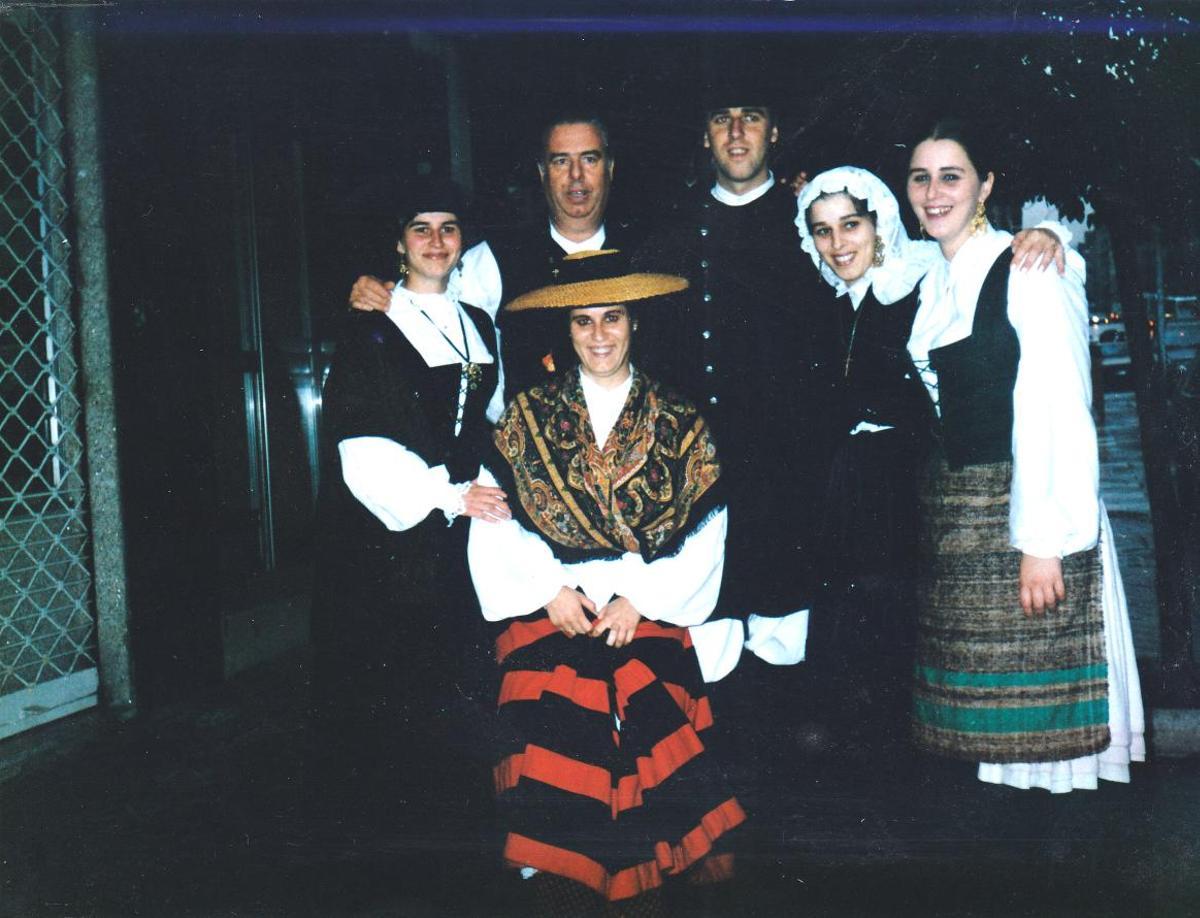 En 2002, con sus cinco hijos