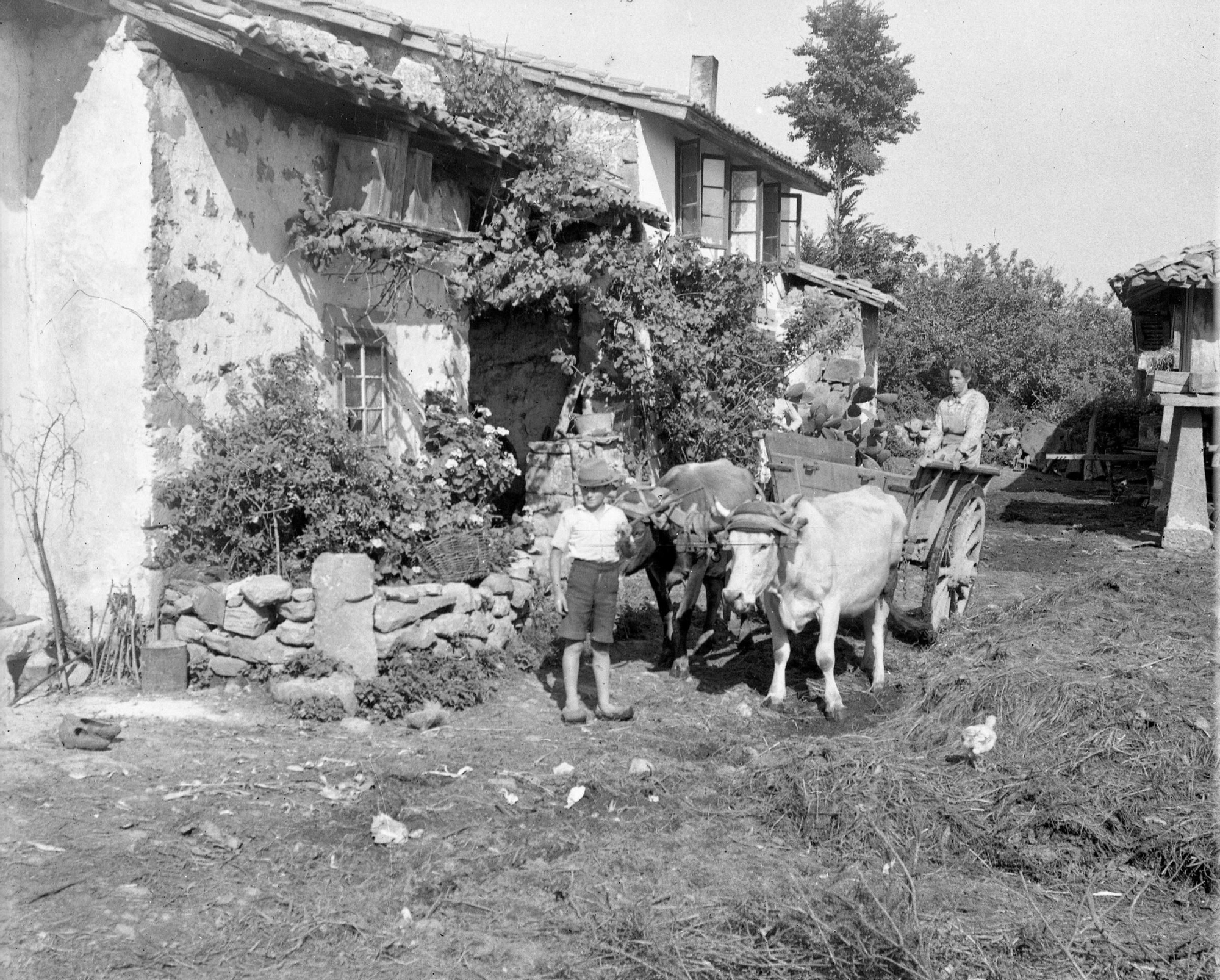 Escena campesina. h. 1940. Col. Muséu del Pueblu d’Asturies