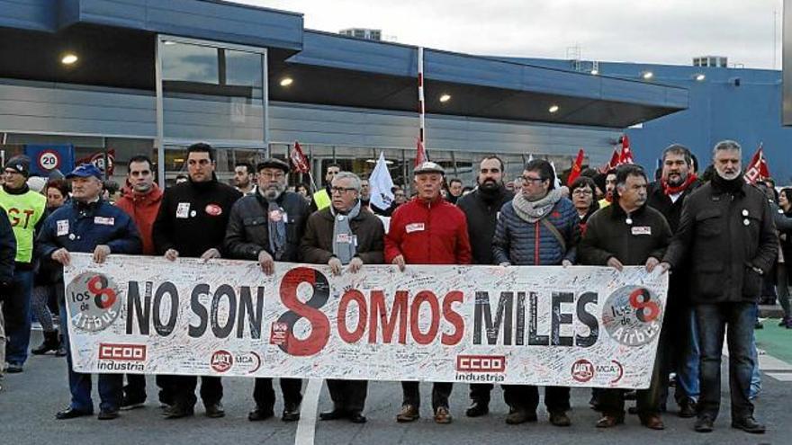 Manifestació de suport de treballadors d&#039;Airbus als acusats