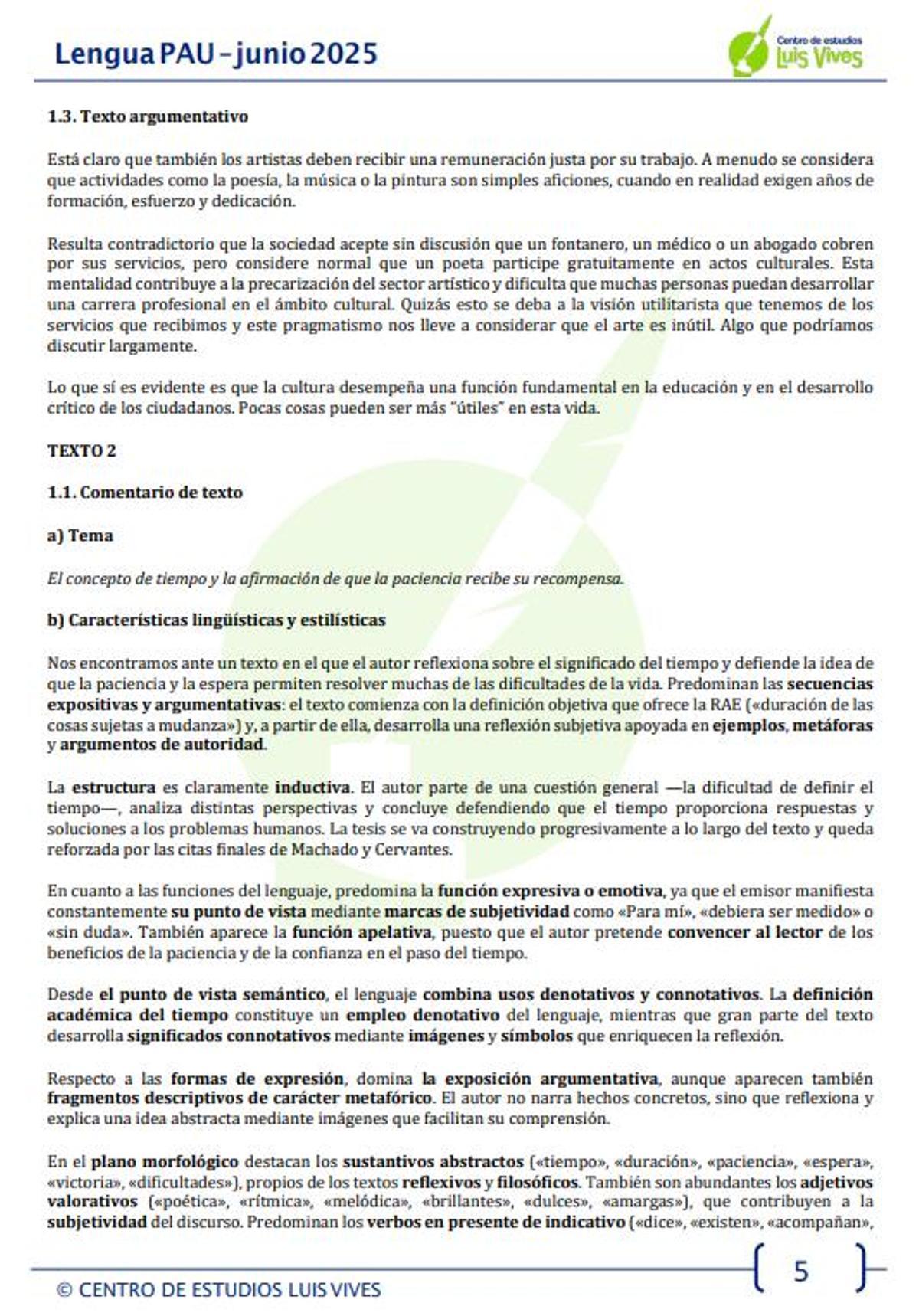 Examen resuelto de Lengua Castellana y Literatura de la PAU 2026 de Madrid