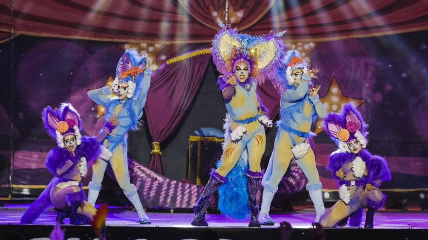 Actuaciones de las drags en la Gala Drag Queen del Carnaval de Las Palmas de Gran Canaria 2025