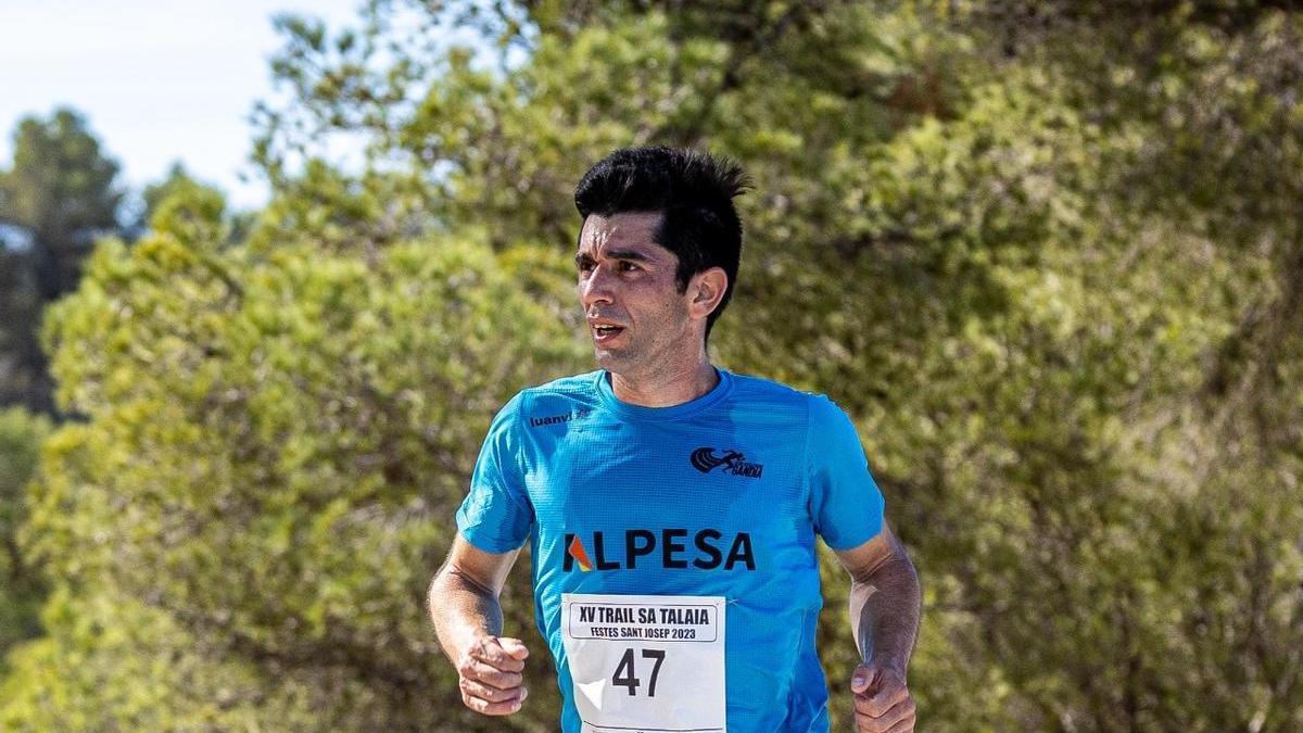William Aveiro, en plena acción en la Trail de Sa Talaia.