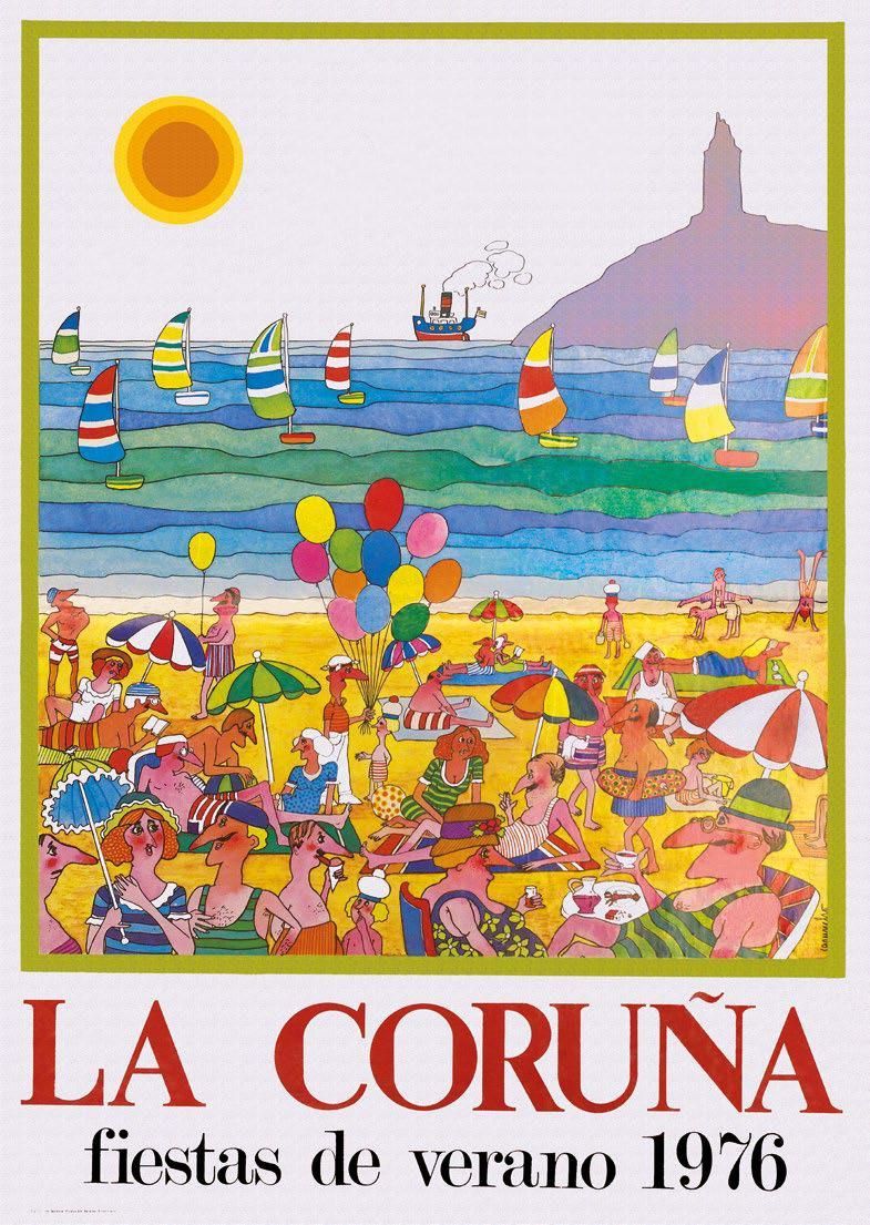 Así evolucionaron los carteles de las Fiestas de María Pita en 175 años en A Coruña