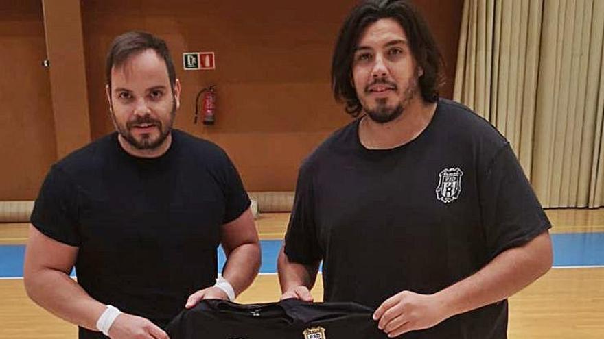 Fran Rubio con el coordinador de la Peña Toni Sánchez.