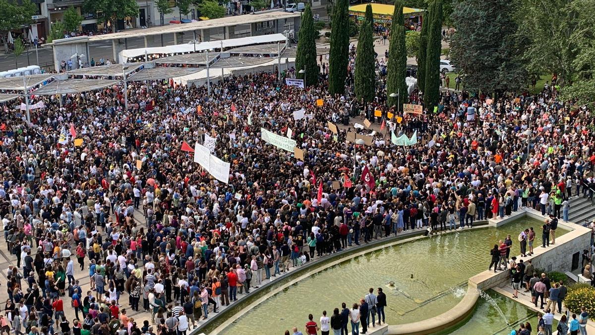 Manifestación ciudadana en Zamora por el fuego en La Culebra.