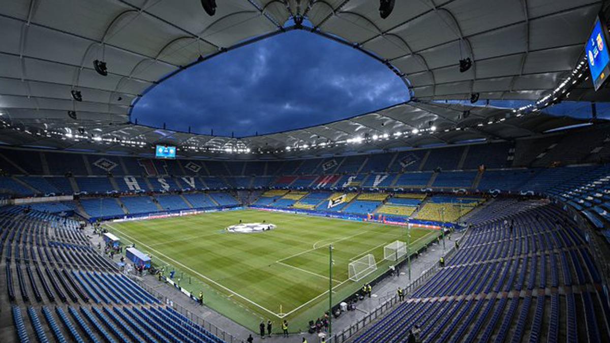 Una imagen del escenario del partido, el Volksparkstadion de Hamburgo