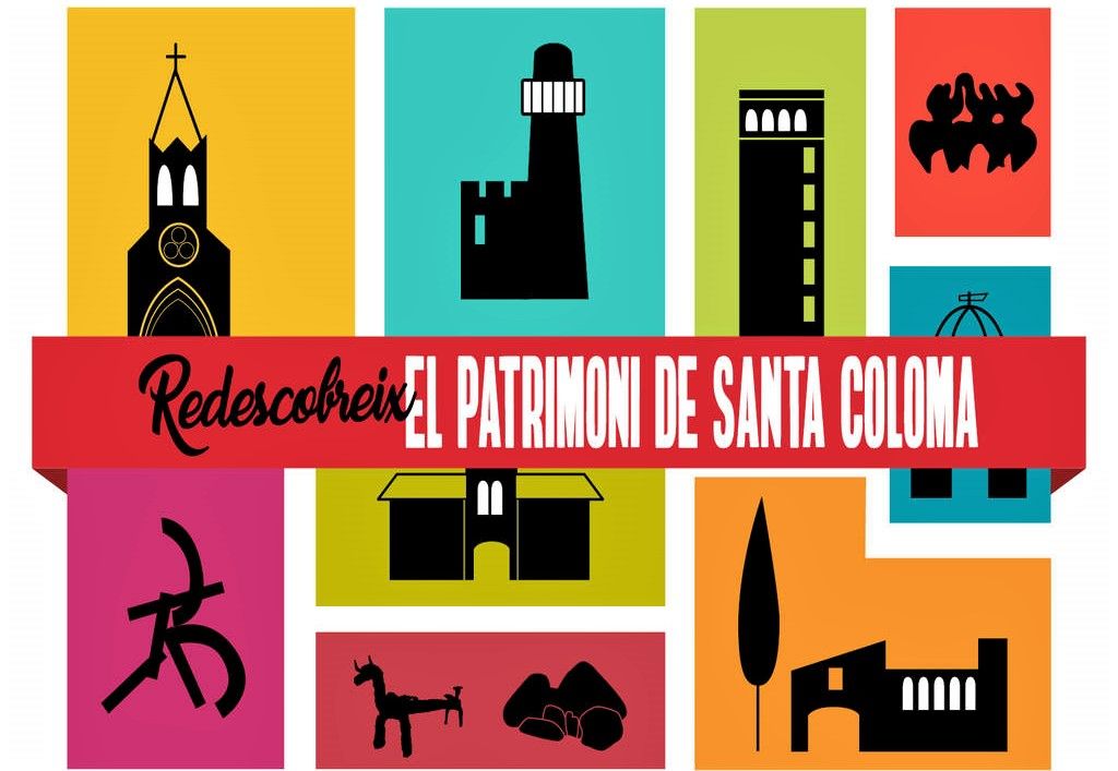 Cartel de la iniciativa para redescubrir el patrimonio de Santa Coloma de Gramenet.