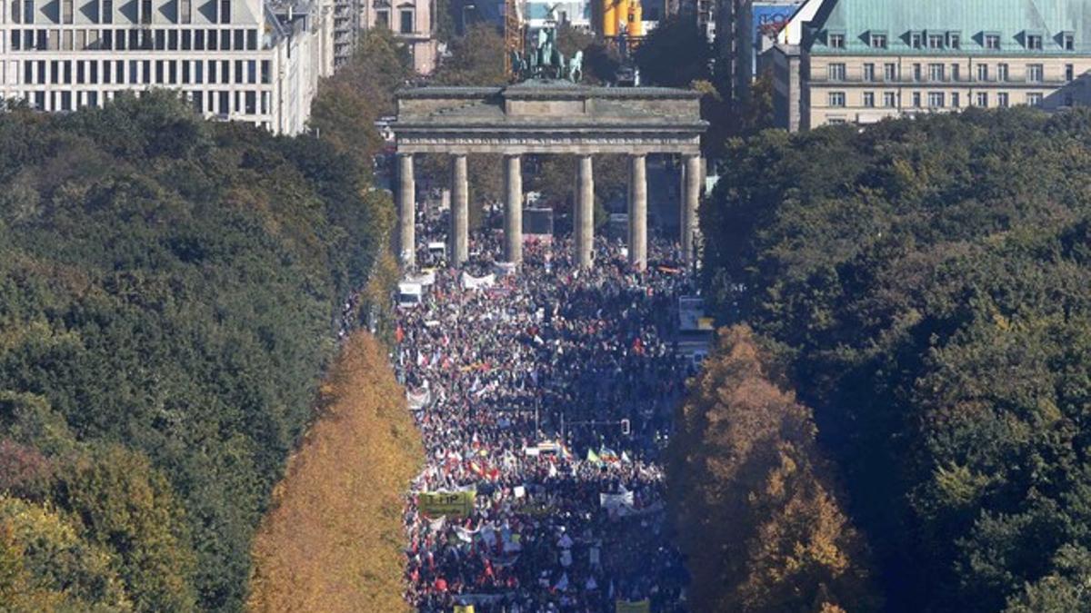 Manisfestación en contra del TTIP en Berlín