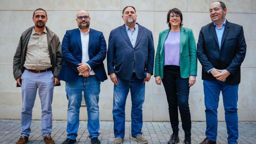 Mateu Mates, Rubén Cela, Junqueras, Diana Riba  y Barrena. | MÉS