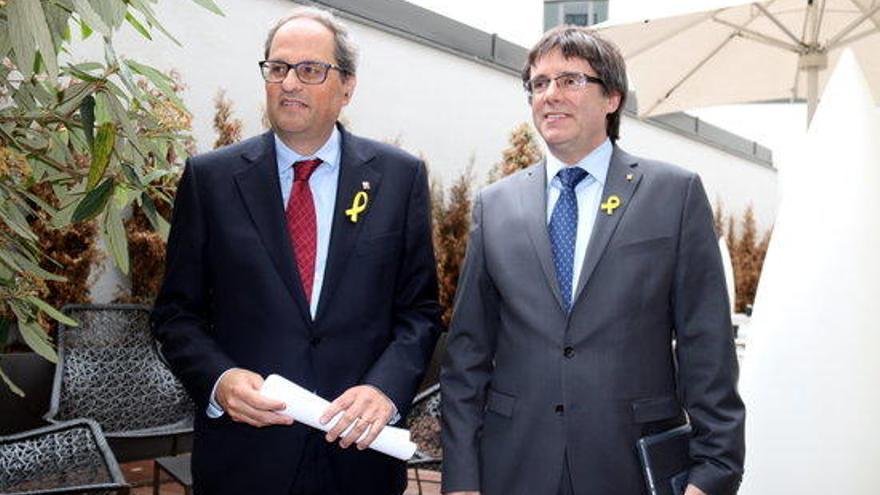 Quim Torra i Carles Puigdemont, a Berlín, el 15 de maig