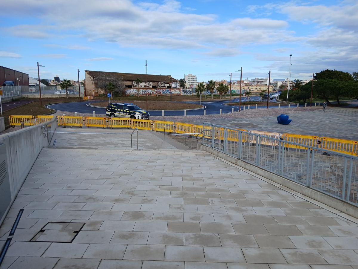 Corte de trafico en el Pantalán.