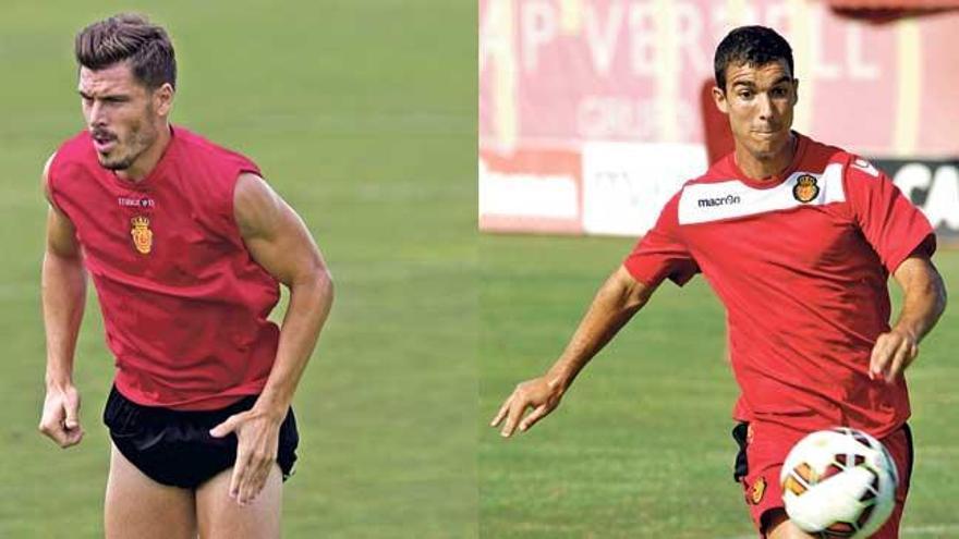 Agustín García, ´Agus´ (izqda.), y Fofo, durante un entrenamiento.