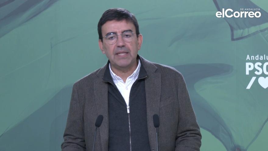 Vídeo | El PSOE exige a Juanma Moreno que "no bloquee" la investigación del caso de Almería en el Parlamento de Andalucía