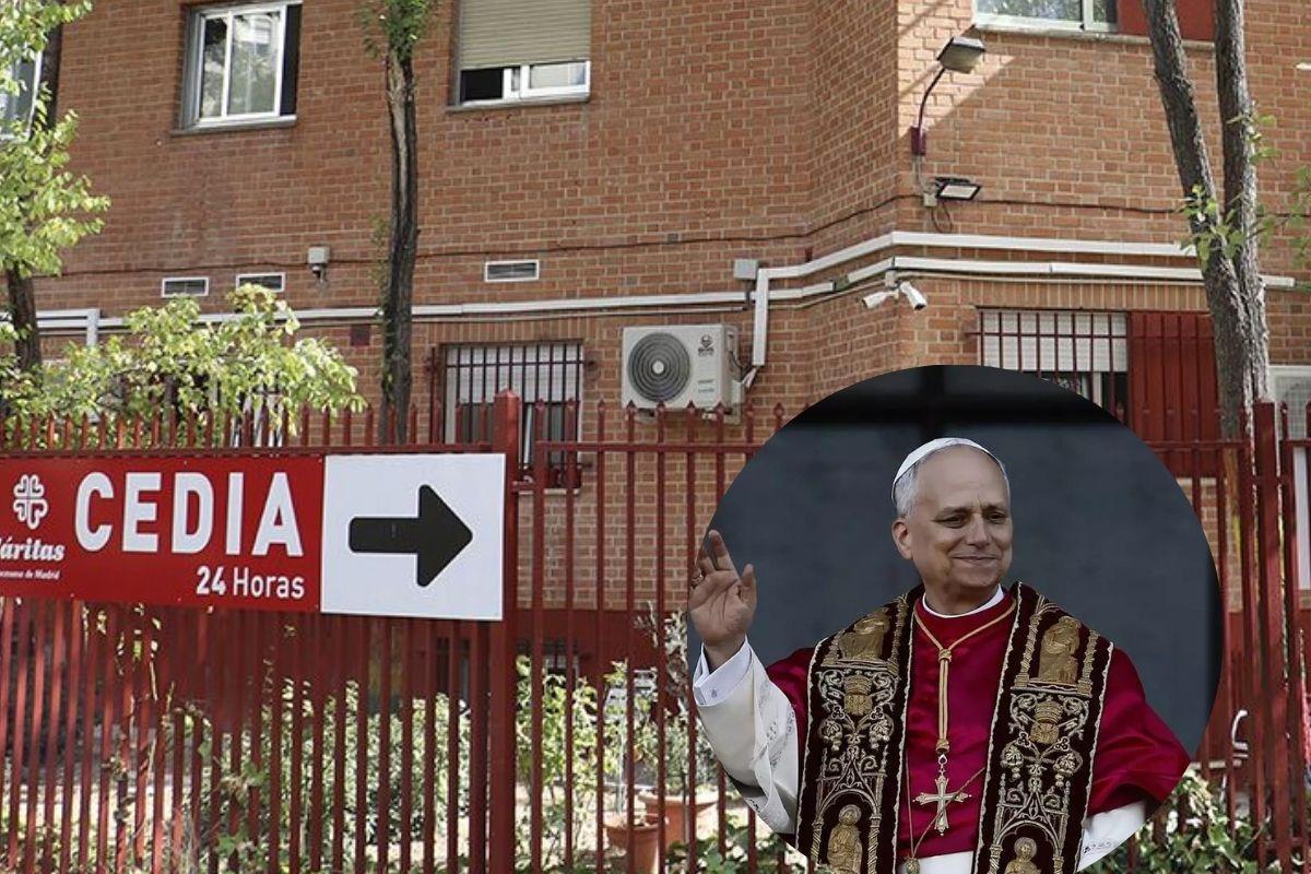 La primera parada del Papa León XIV en la capital será el cetro para personas sin hogar CEDIA 24 Horas, de Cáritas Diocesana de Madrid