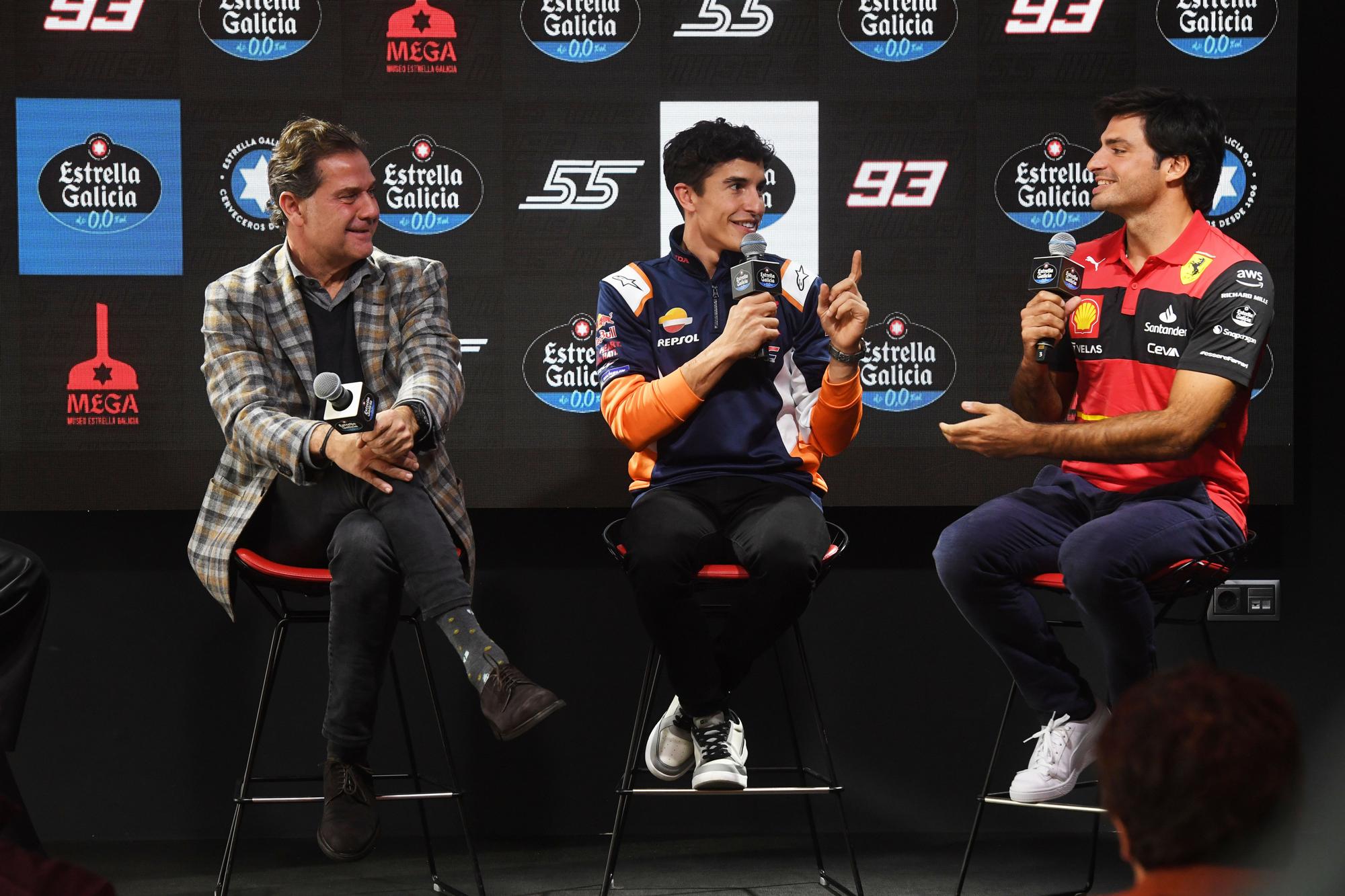 Marc Márquez y Carlos Sáinz, dos aspirantes "a lo máximo" en el Mega Estrella Galicia de A Coruña