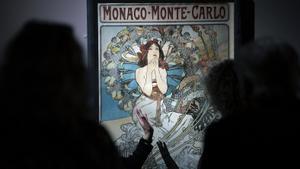 Un cartel para el ferrocarril de la línea Mónaco-Montecarlo, de Alfons Mucha. 