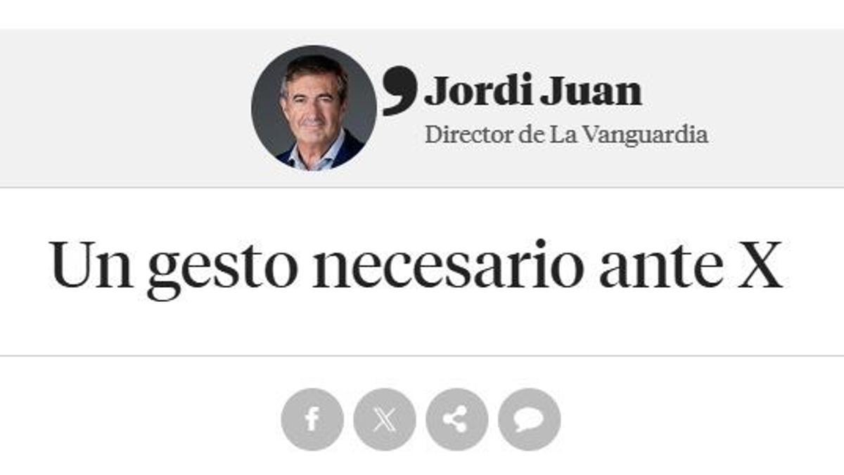 Artículo de La Vanguardia explicando su decisión.