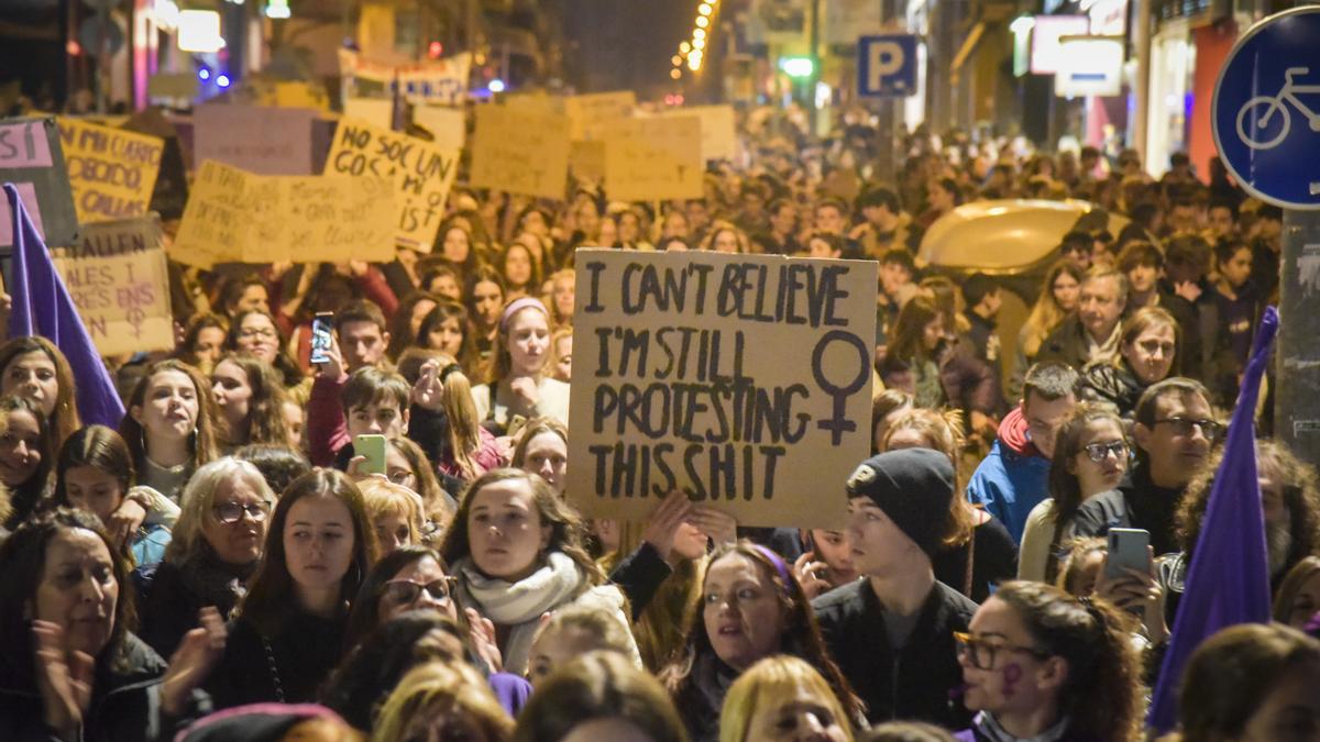 Manifestació del 8M l'any 2020