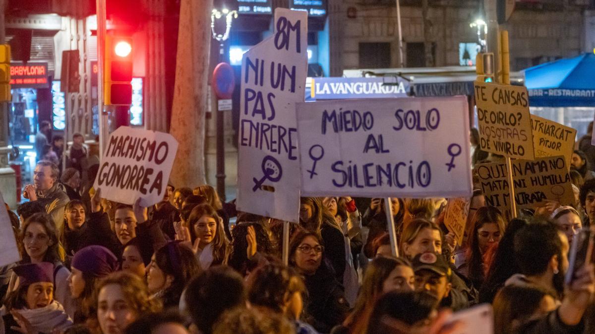 Manifestación 8M en Barcelona.