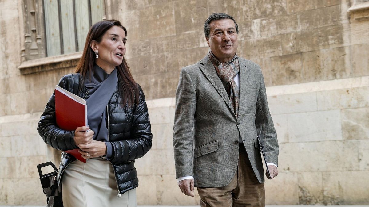 La portavoz del Consell, Ruth Merino y el conseller de Sanidad, Marciano Gómez, en una foto de archivo