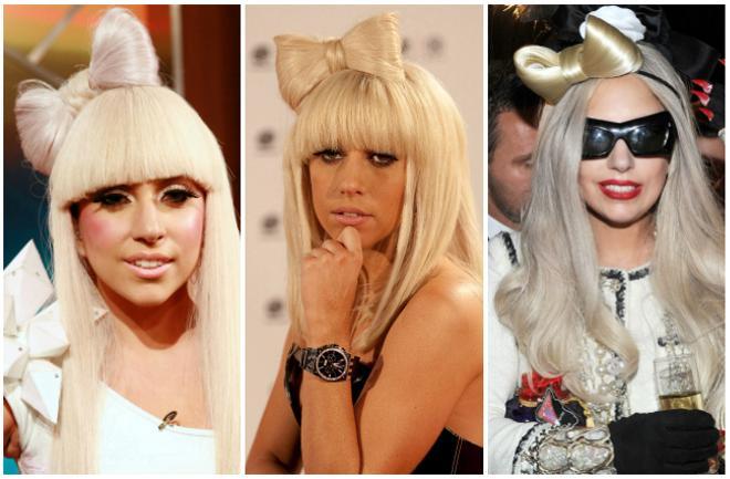Peinados en forma de lazo de Lady Gaga