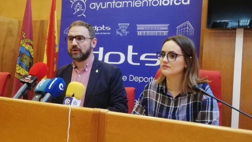 El alcalde de Lorca y la concejal de Deportes