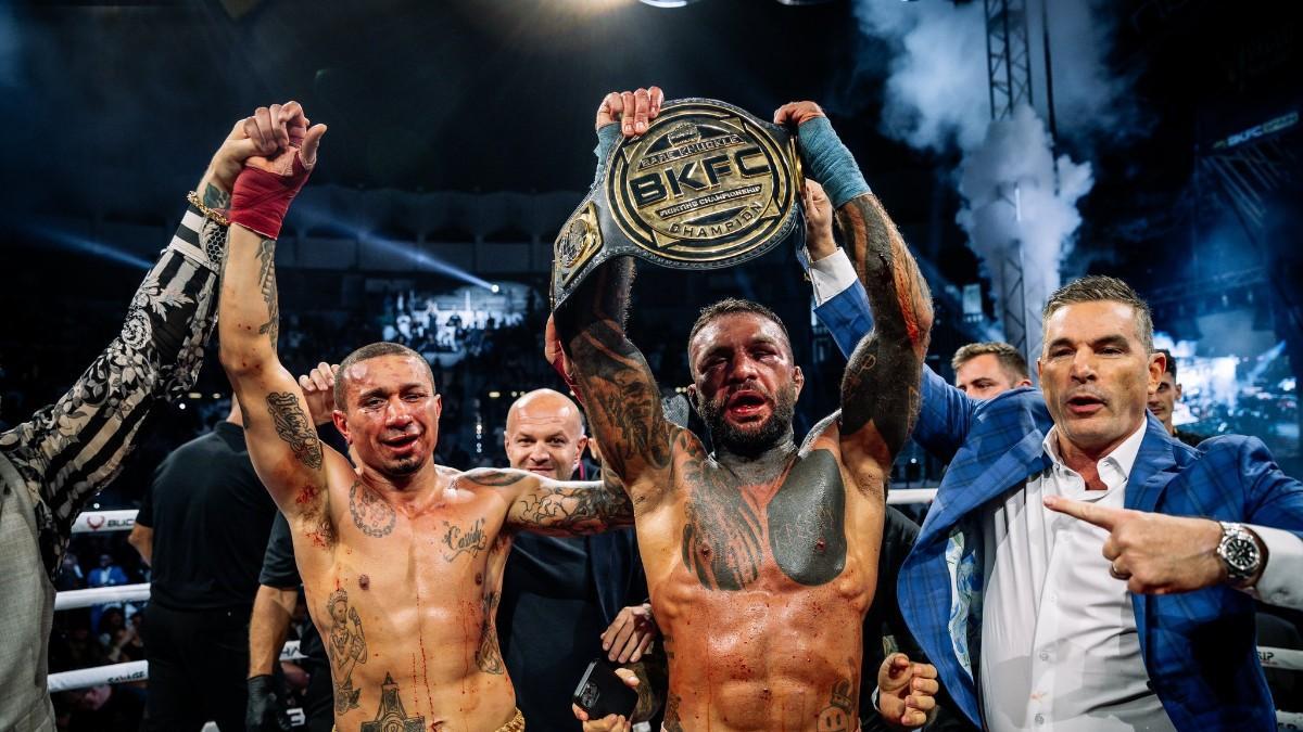Franco Tenaglia levanta el cinturón en BBKFC