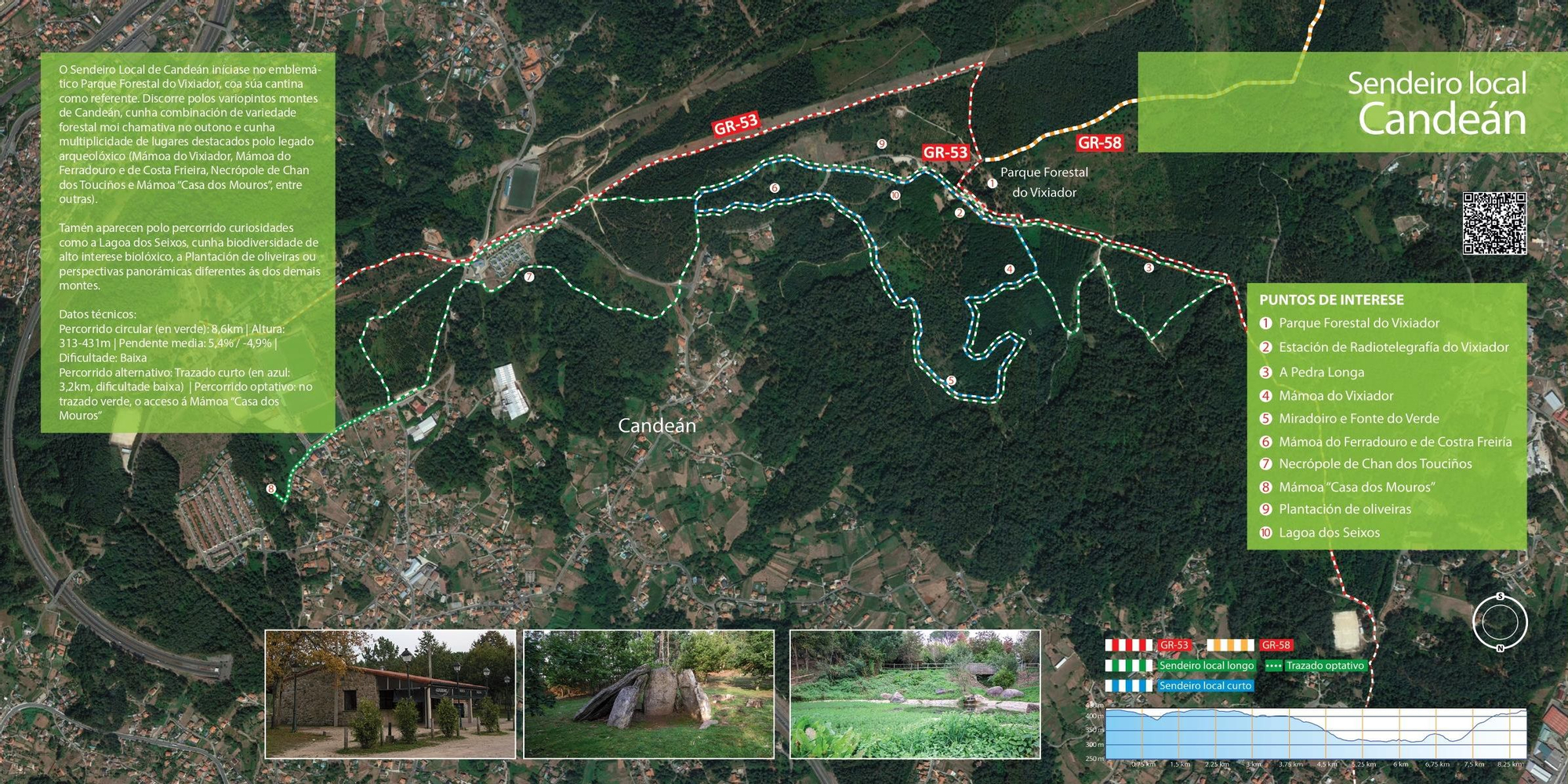 Plano del sendeiro localde de Candeán dentro del programa de rutas de senderismo guiadas y gratis &quot;Vigo, camiño a camiño&quot;