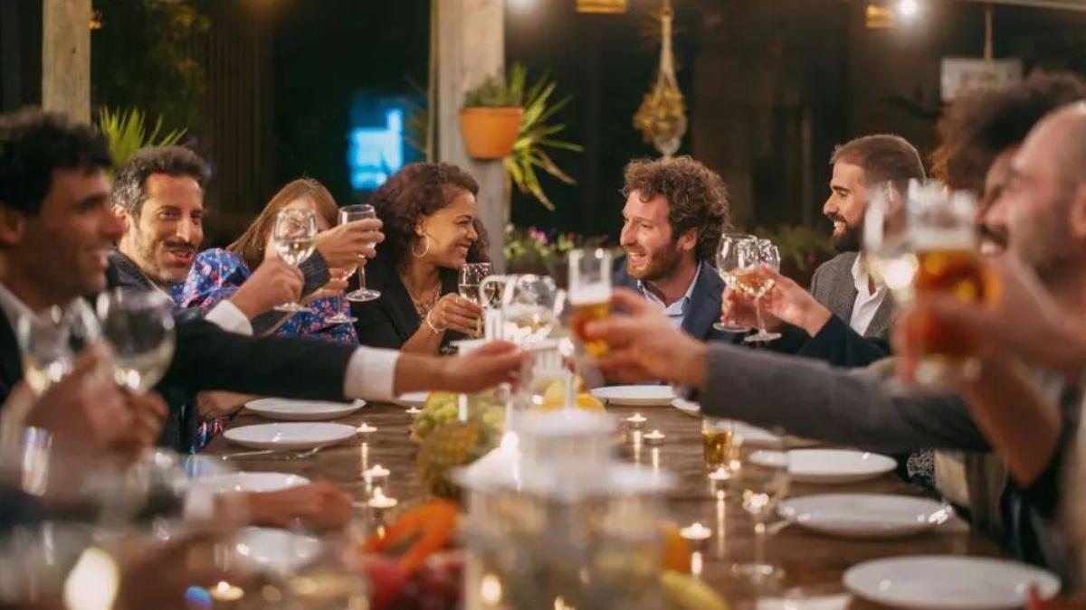 Imagen de archivo de una cena de Navidad