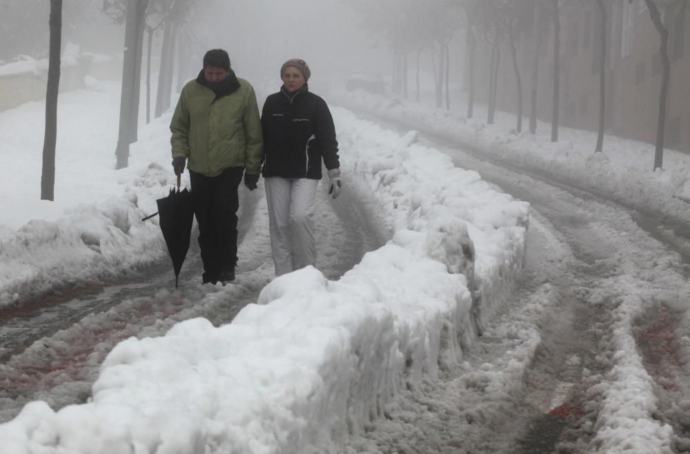 Intensa nevada en Alcoy