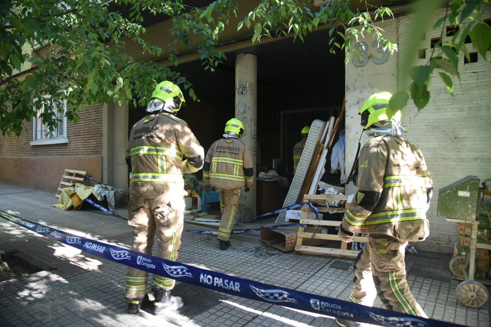 Incendio en un edificio okupado en Las Fuentes