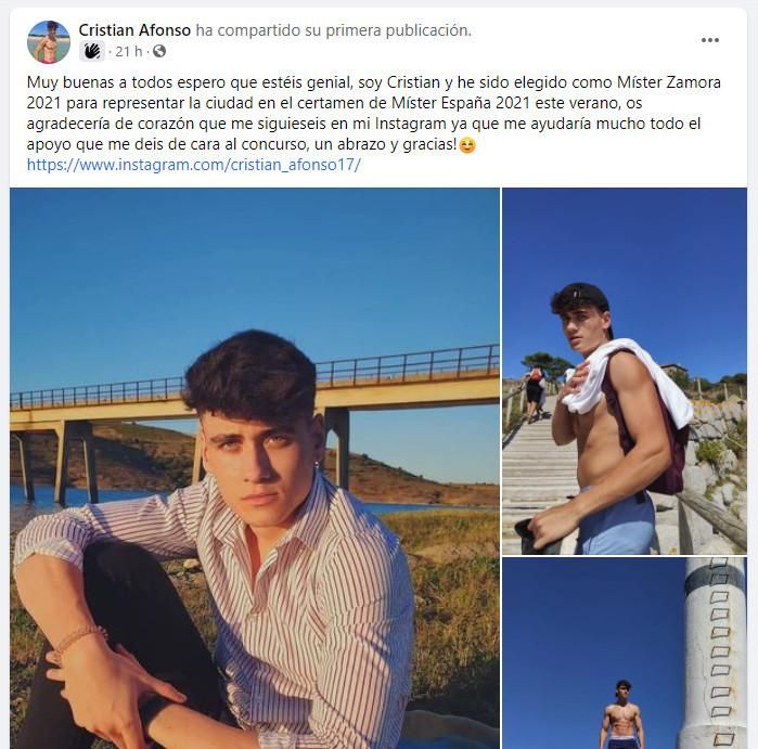 Publicación en Facebook de Cristian Afonso, míster Zamora 2021