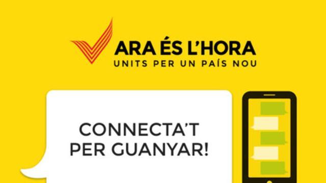 La campaña 'Ara és l'hora' lanza una nueva herramienta de Whatsapp