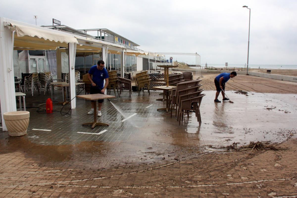 Desperfectos causados por las lluvias en Segur de Calafell.