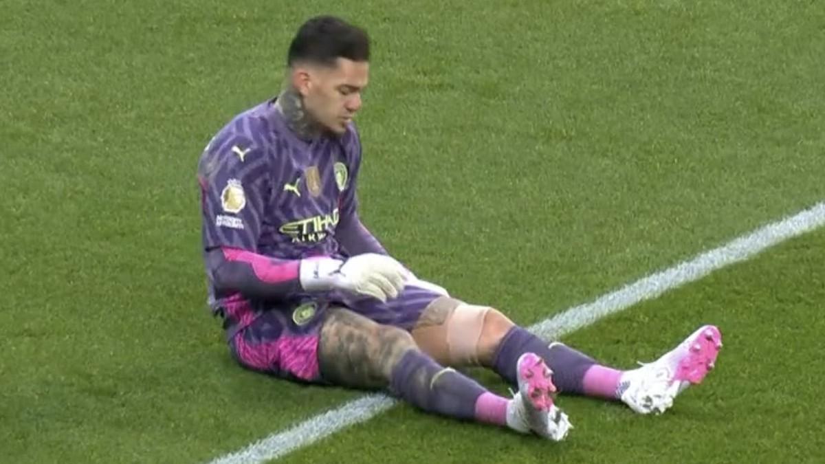 Ederson sufrió una lesión de rodilla ante el Newcastle