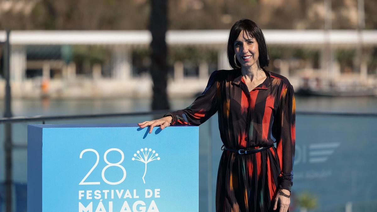 La directora de la película 'Sorda' , Eva Libertad, durante el 28º Festival de Málaga.