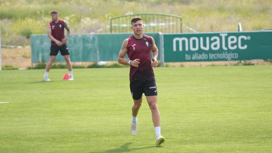 Alberto del Moral, durante la sesión de trabajo de este martes en la Ciudad Deportiva.