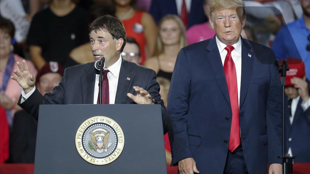 Trump junto a Balderson, el pasado sábado.