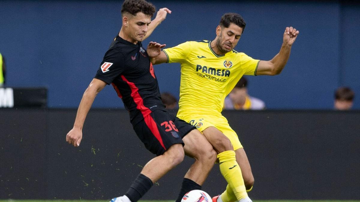 Sergi Domínguez en el Villarreal-Barça
