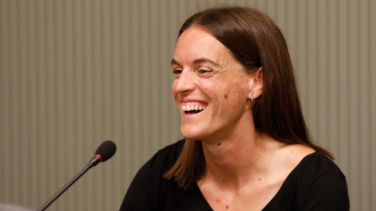 Esther Guerrero, en una recepción en el Ajuntament de Banyoles