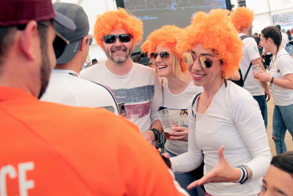 Fan zone del Valencia CF en el viejo cauce del río