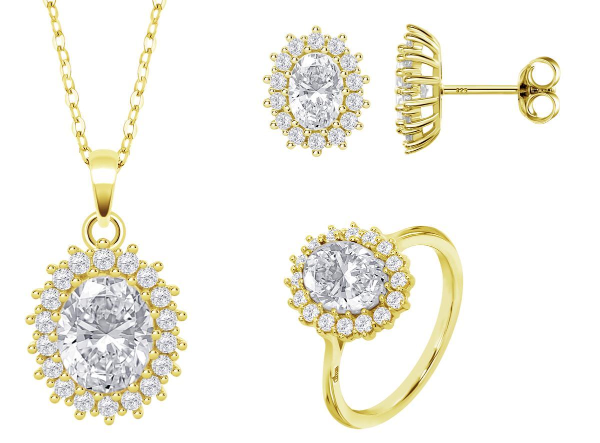 Congante LP3459-1/7, pendientes LP3459-4/7 y anillo LP3459-3/712, de Lotus Silver