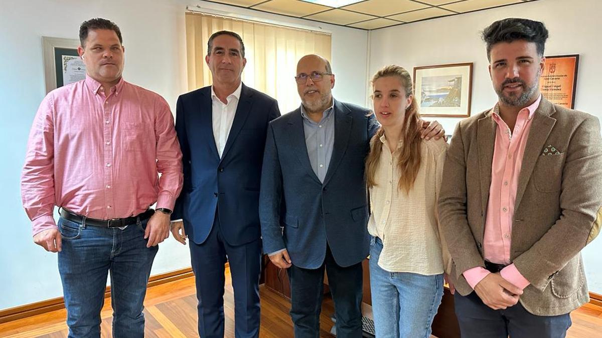 Candil y Suárez, durante la reunión en la ONCE.