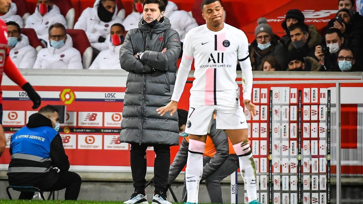 Pochettino y Mbappé.