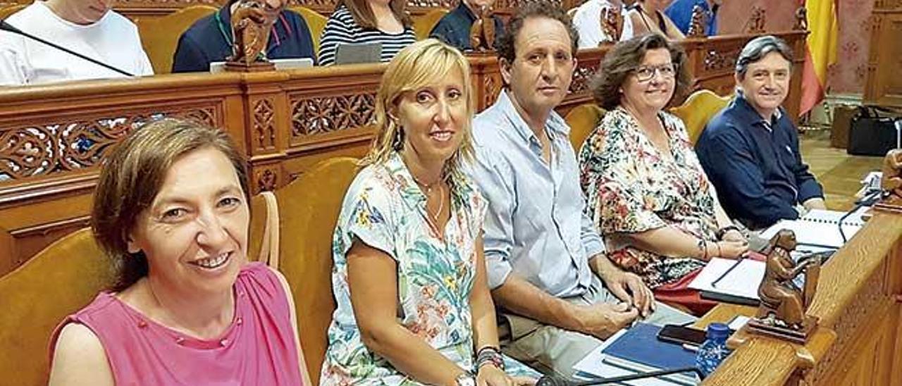 Catalina Soler aparece en el centro de la bancada del PP en el pleno del Consell de Mallorca.