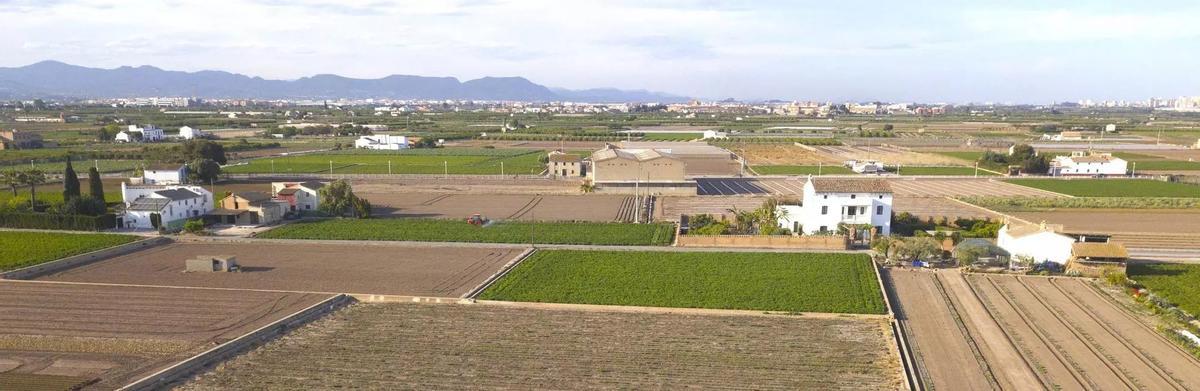 Alquerías y parcelario en l'Horta Nord.